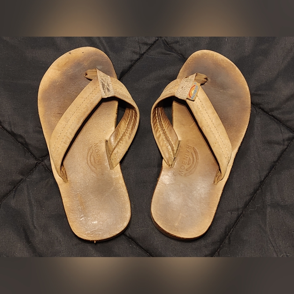 Kids Rainbow Flip Flops
